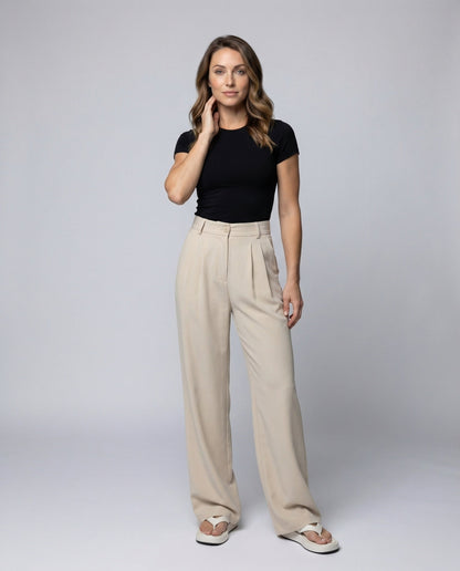 Damen Palazzo-Hose Hochgeschnitten - Eveloria