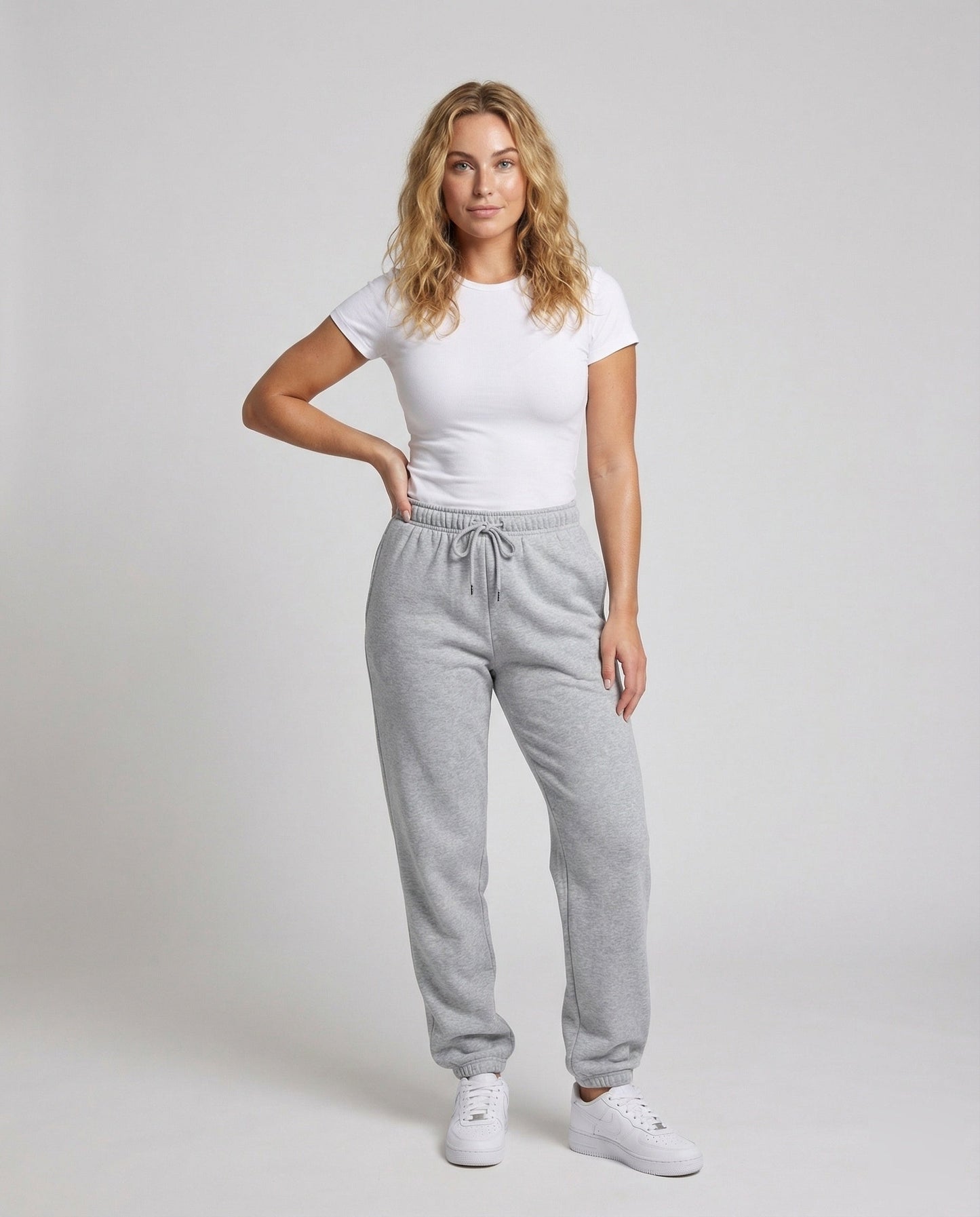 Damen Weite Jerseyhose Hochgeschnitten Bequem - Eveloria