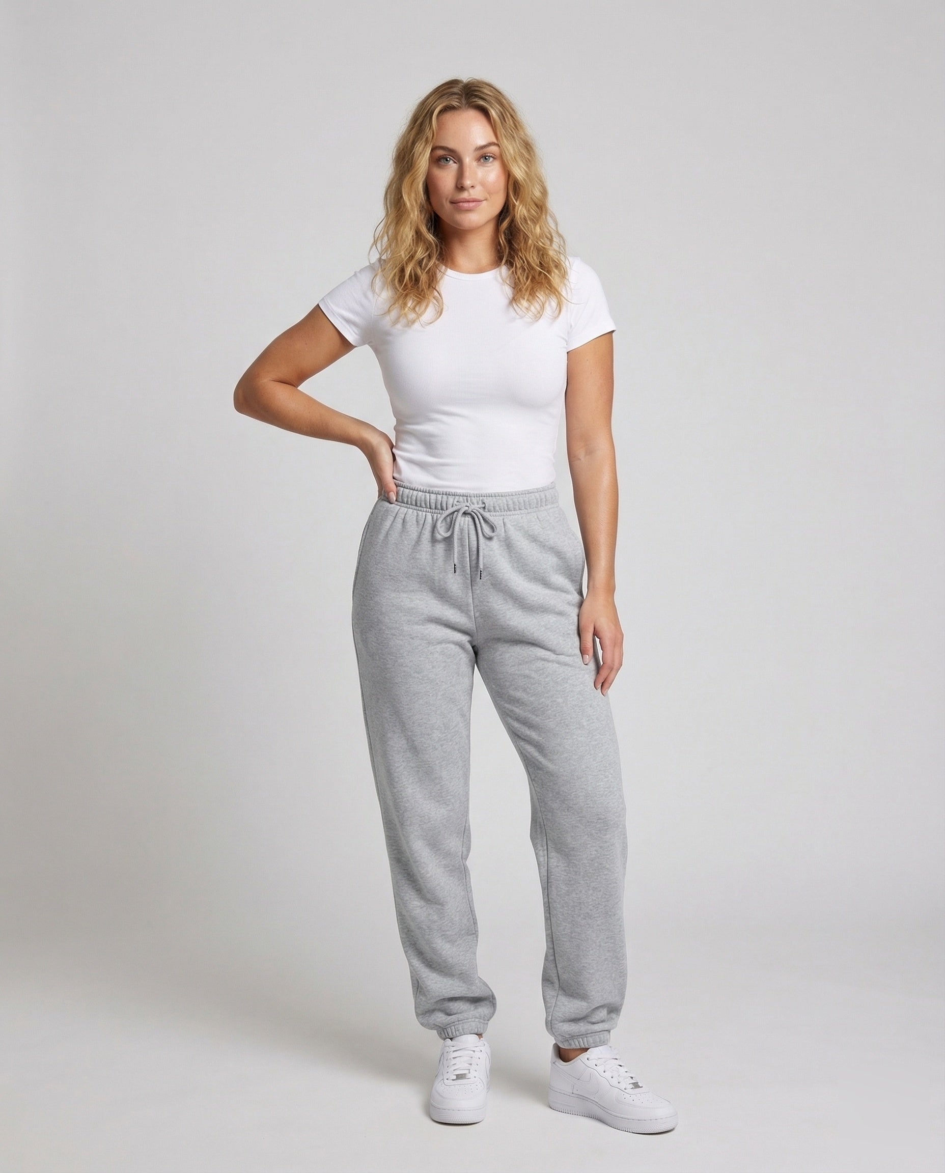 Damen Weite Jerseyhose Hochgeschnitten Bequem - Eveloria