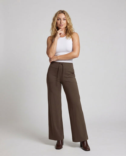 Damen hochgeschnittene Yogahose mit Schenkeltasche - Eveloria