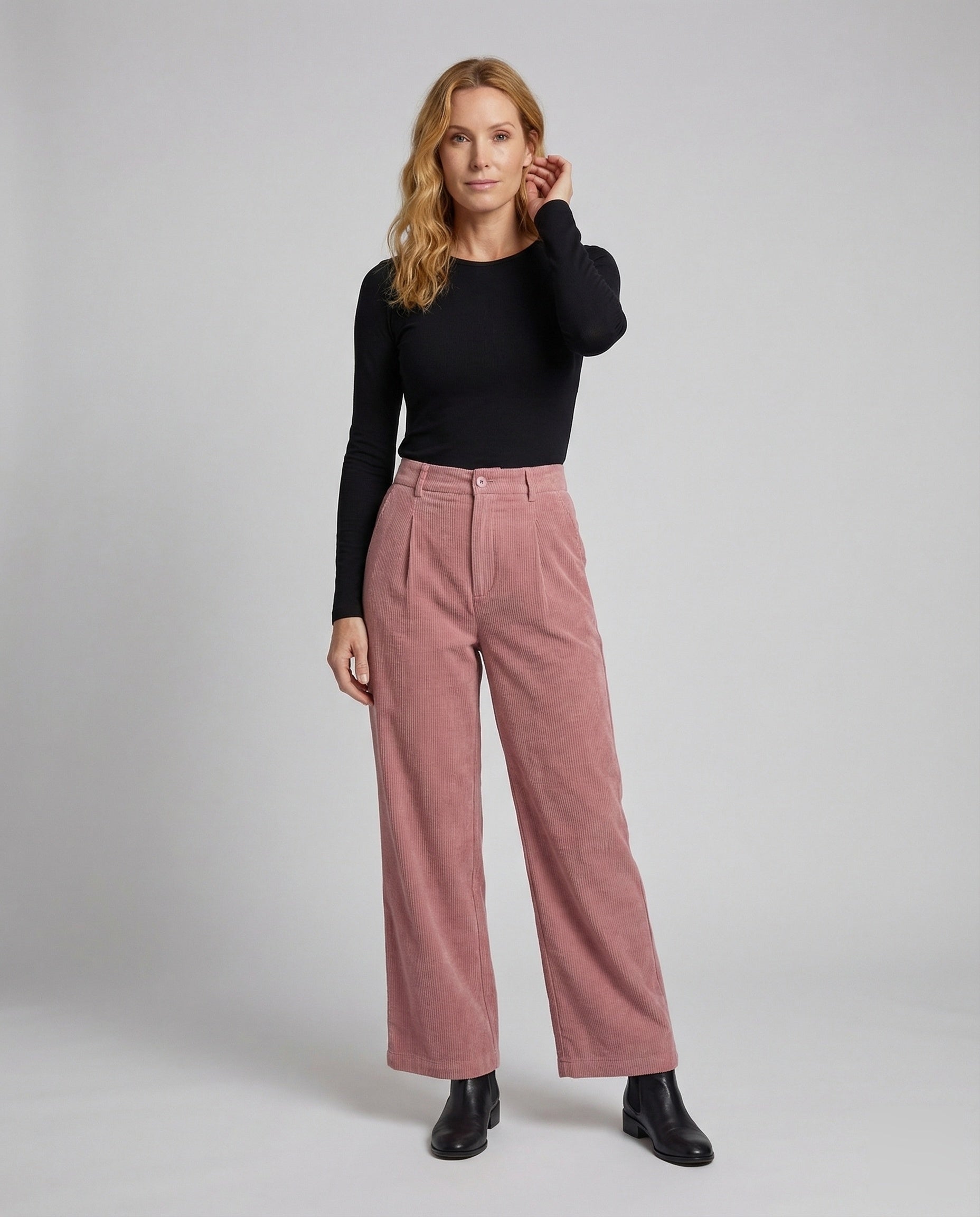 Damen Feincordhose Hochtailliert - Eveloria