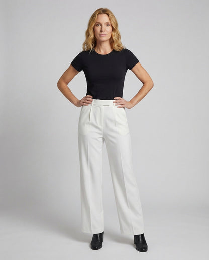 Damen Hochtaillierte Palazzohose Elegant - Eveloria