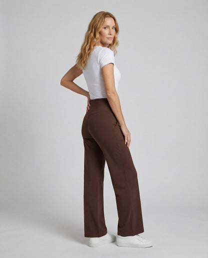 Damen Komfort-Hose Hochtailliert Weit - Eveloria