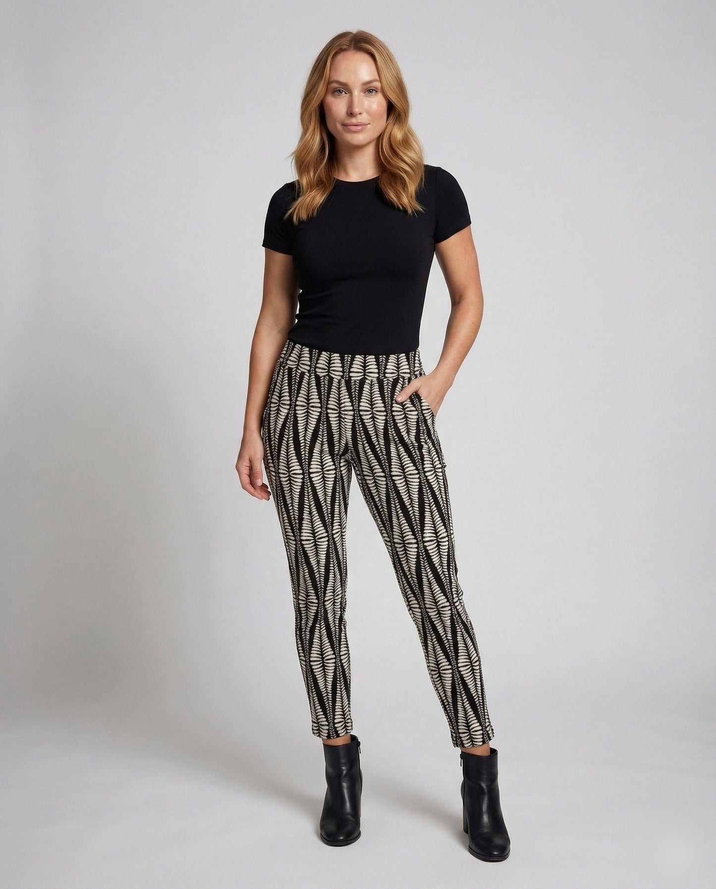 Damen Jerseyhose Knöchellang Enganlieger - Eveloria