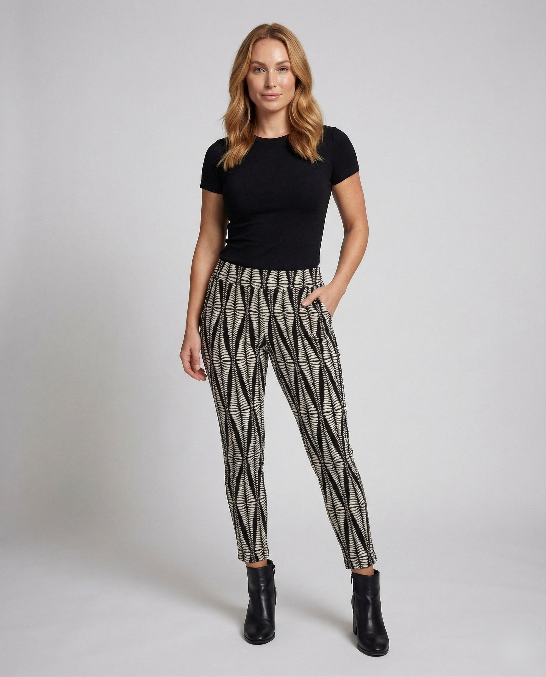 Damen Jerseyhose Knöchellang Enganlieger - Eveloria