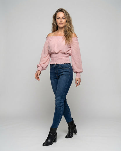 Damen Schulterfrei Carmen-Style - Eveloria