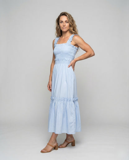 Damen Midikleid Lang Volantrock - Eveloria