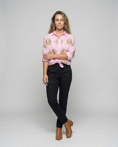 Damen Tunika Bluse Bestickt Leicht - Eveloria