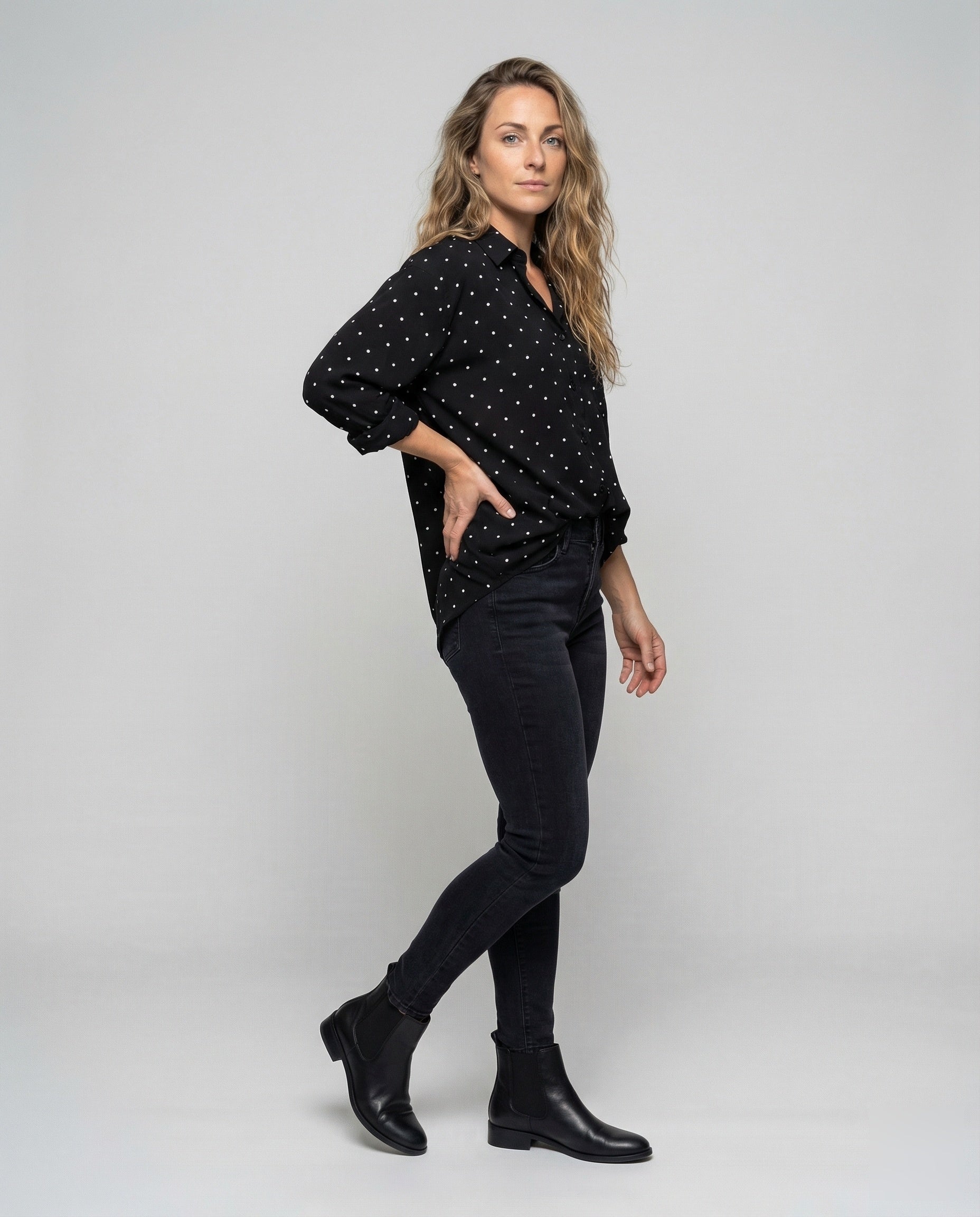 Damen Hemdbluse Viskose Lässig - Eveloria