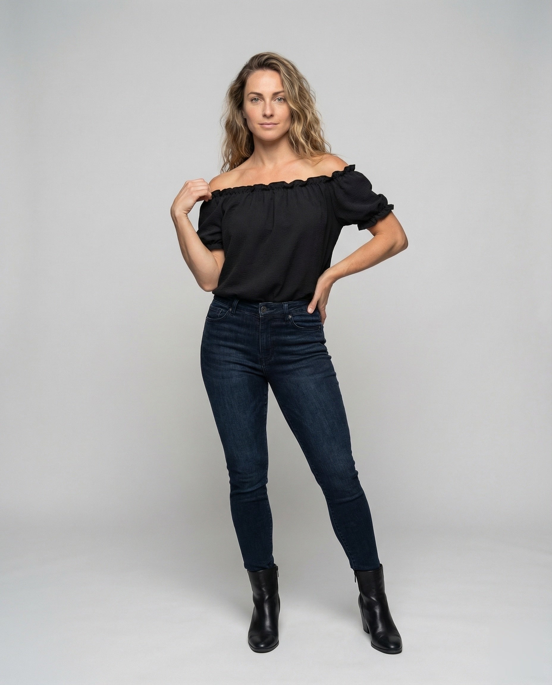 Damen Blusentop Lässig Carmen-Style - Eveloria