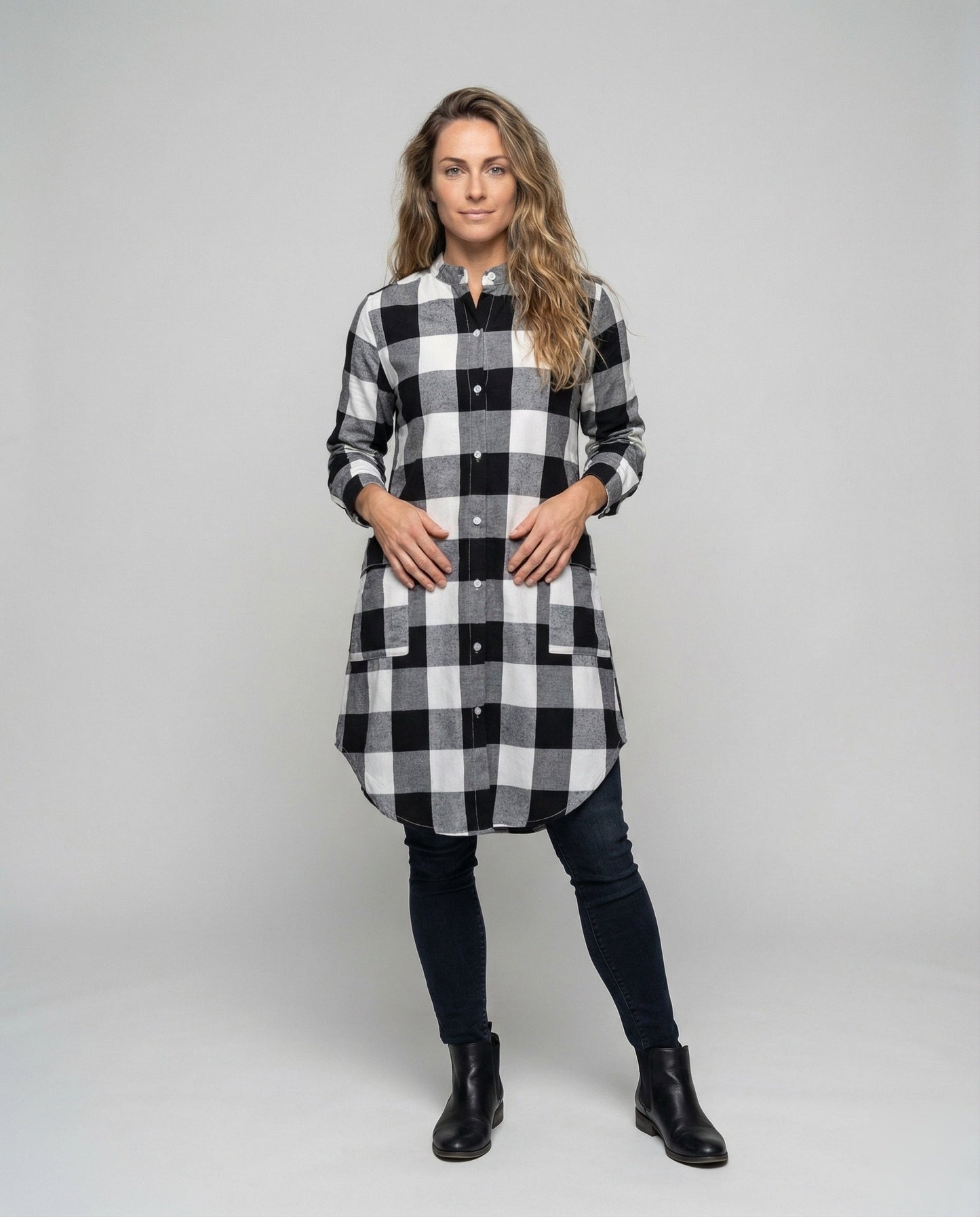 Damen Longshirt Leicht Gemütlich Weiß - Eveloria
