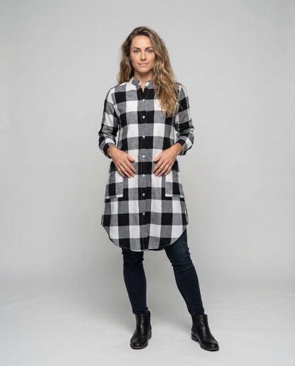 Damen Longshirt Leicht Gemütlich Weiß - Eveloria