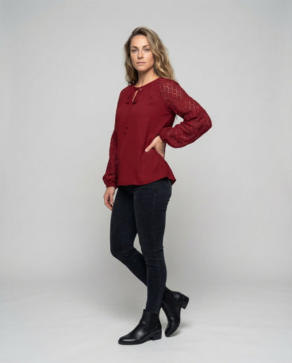 Damen Boho Bluse Leicht Elegante - Eveloria