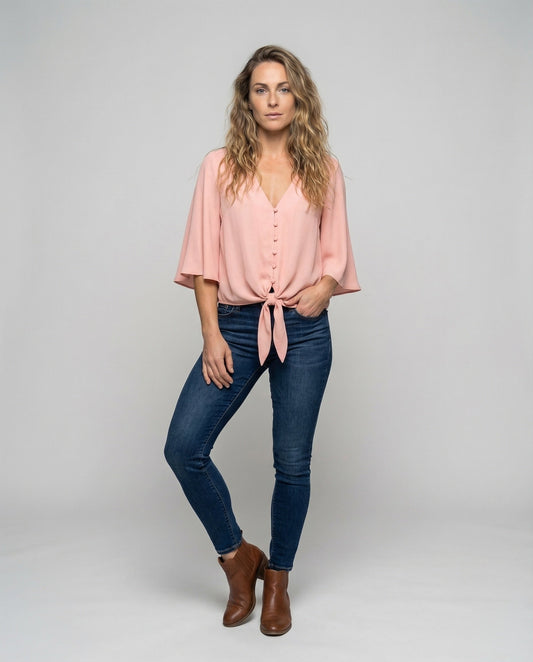 Damen Blusenshirt mit Flügelärmeln Leicht - Eveloria