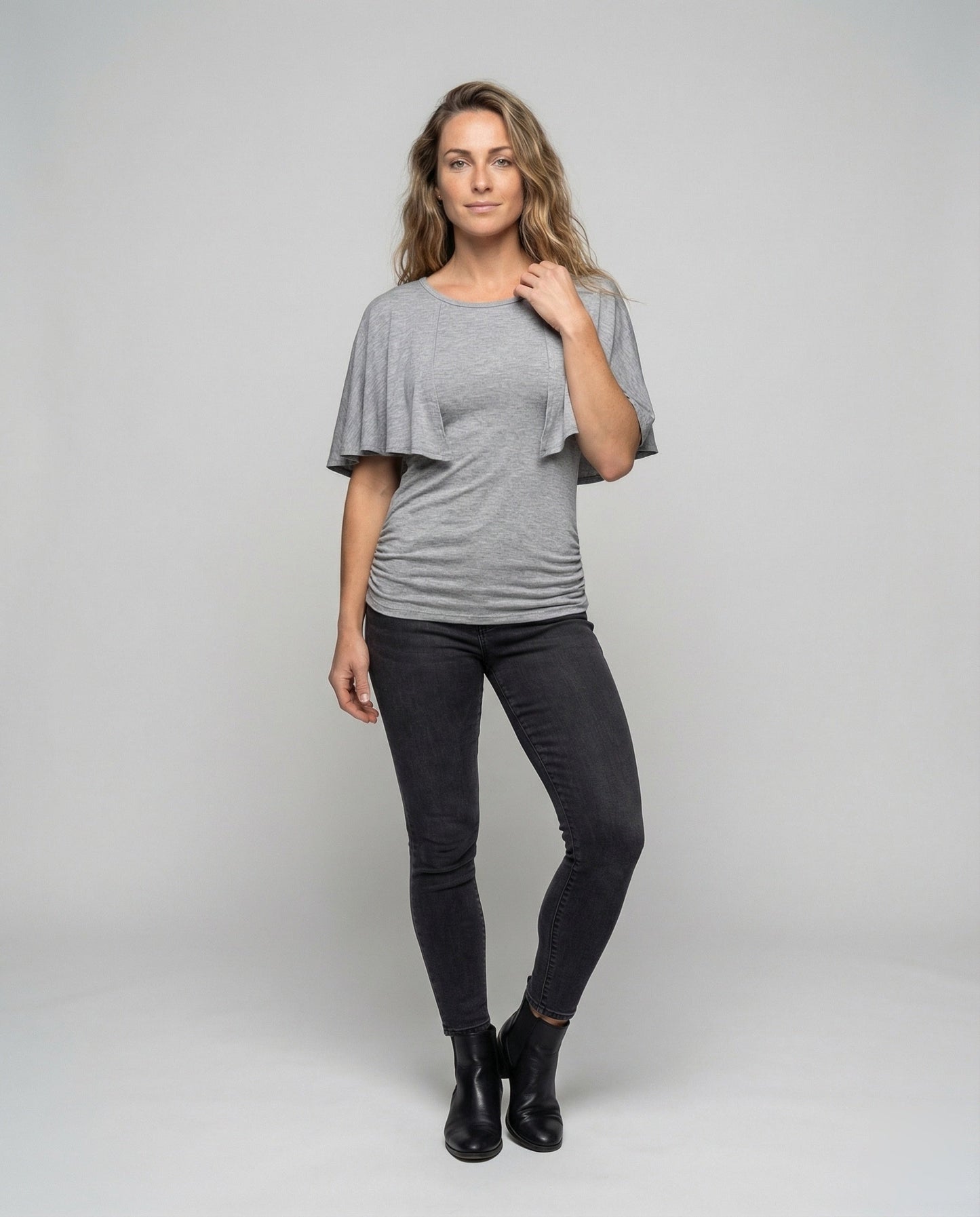 Damen Jersey Cape Oberteil Leicht - Eveloria