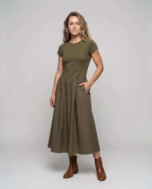 Damen Maxikleid mit Tellerrock Leicht Sommer - Eveloria