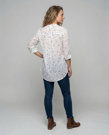 Damen Leinen-Tunika Bluse Leicht