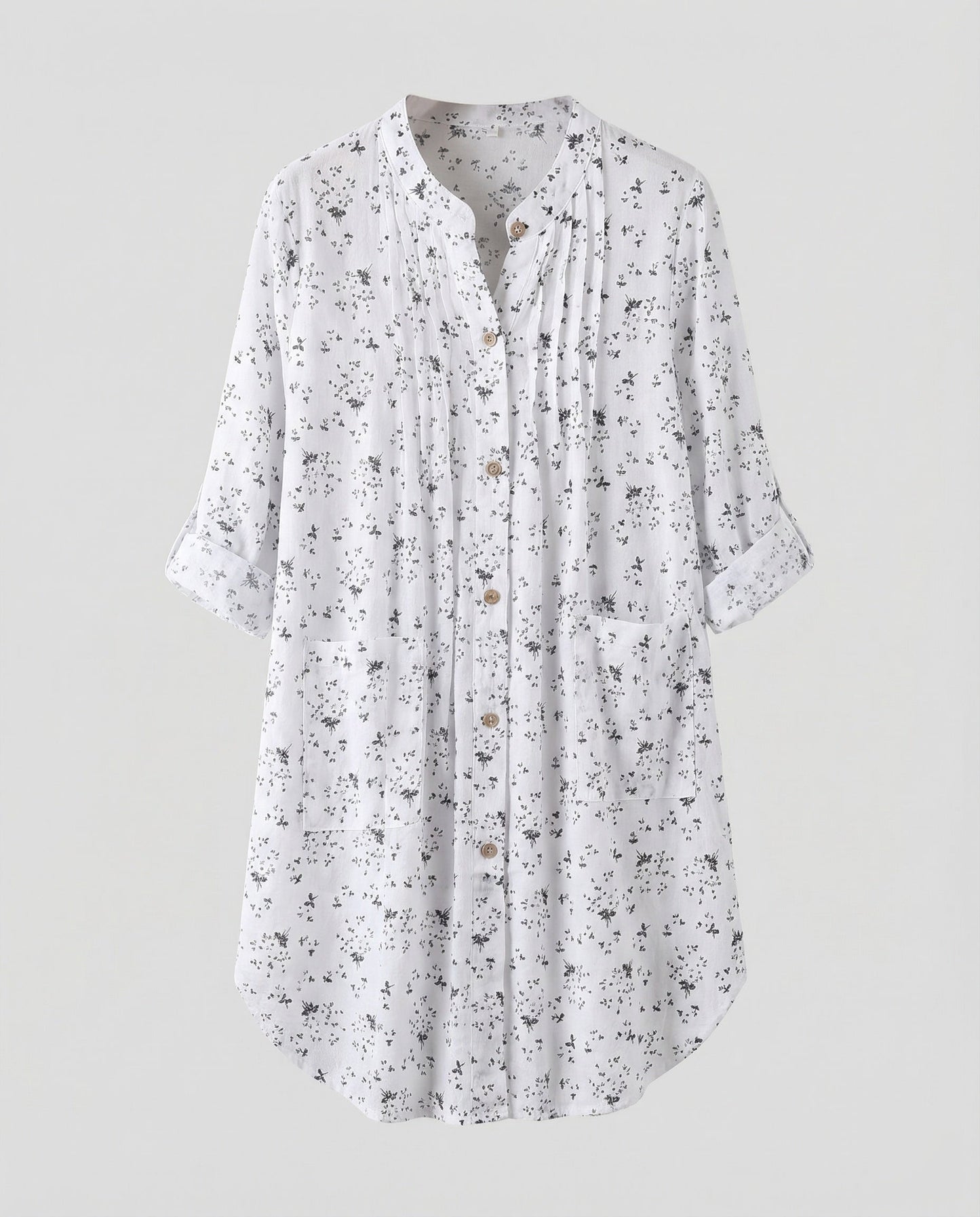 Damen Leinen-Tunika Bluse Leicht