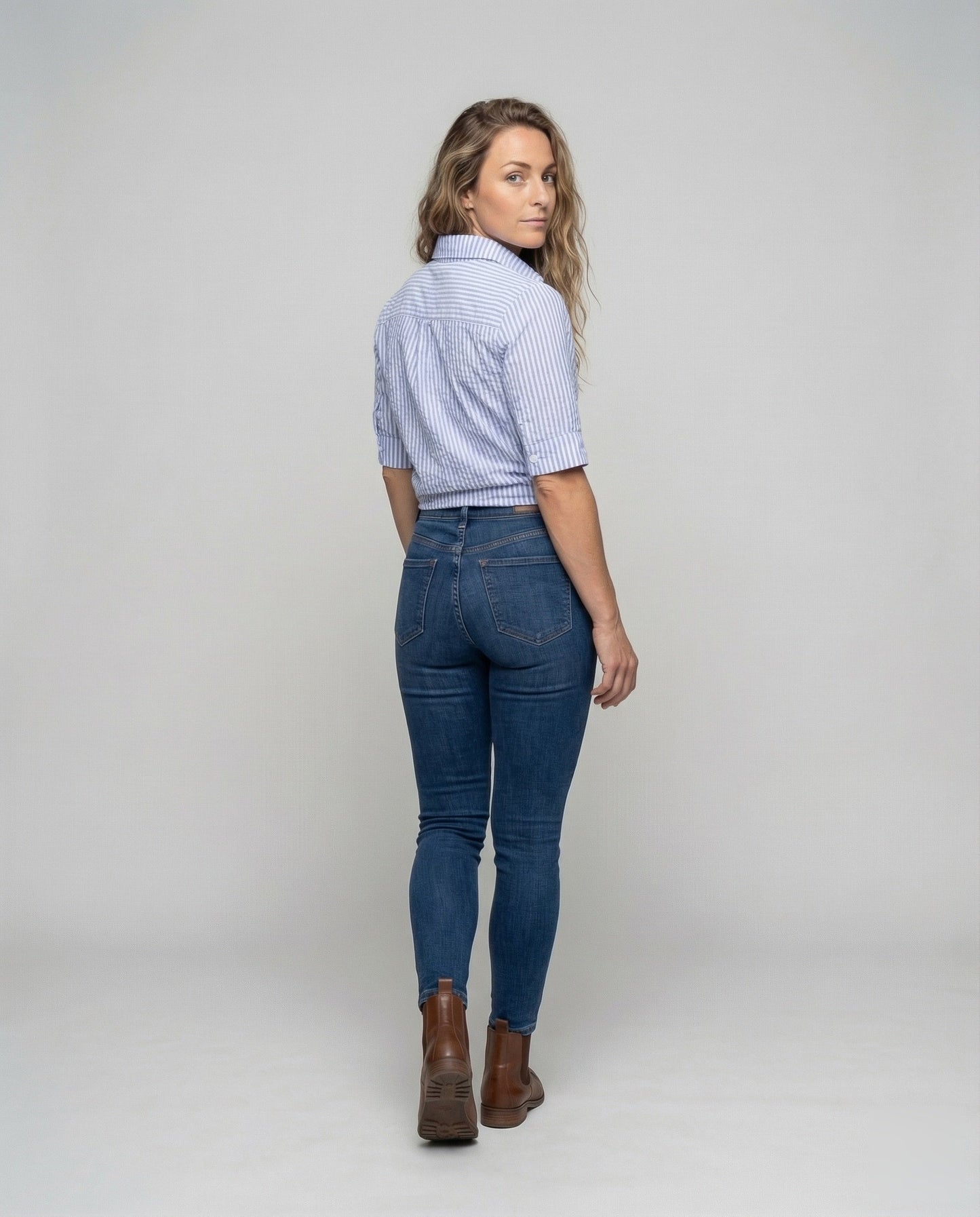 Damen Satin-Hemdbluse Leicht Vorderknoten