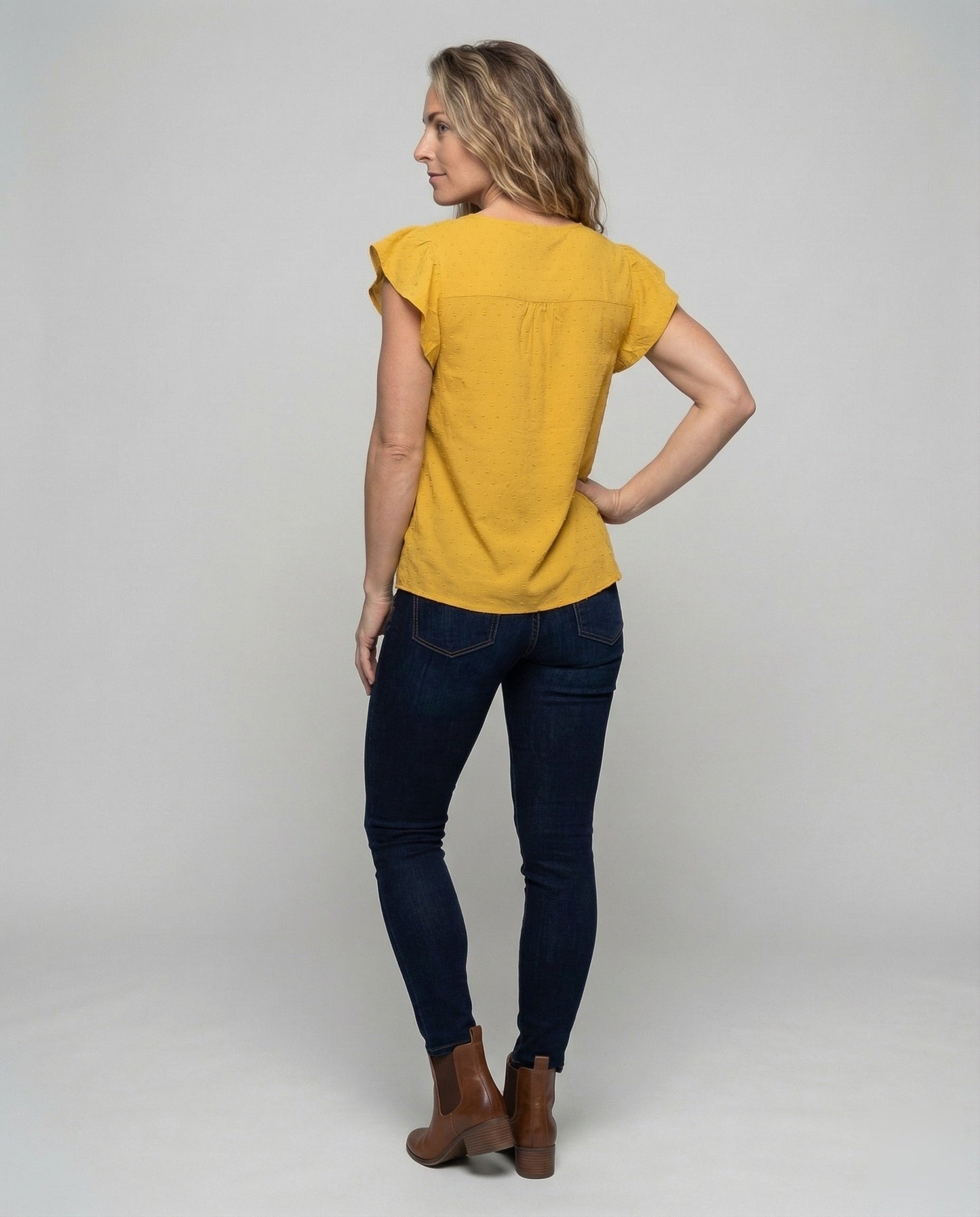 Damen Bluse Leicht Baumwolle Leinen Struktur