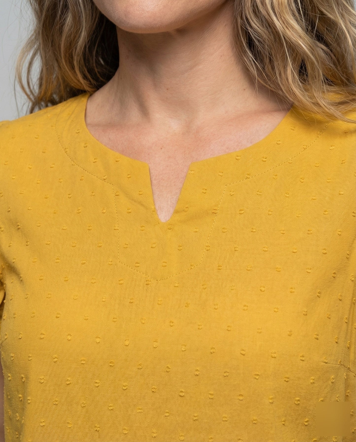 Damen Bluse Leicht Baumwolle Leinen Struktur