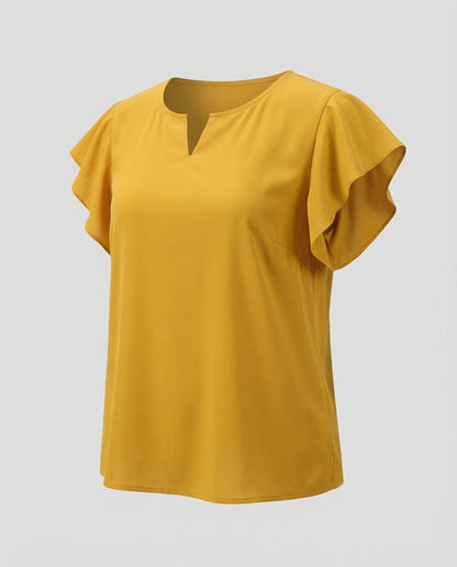 Damen Bluse Leicht Baumwolle Leinen Struktur