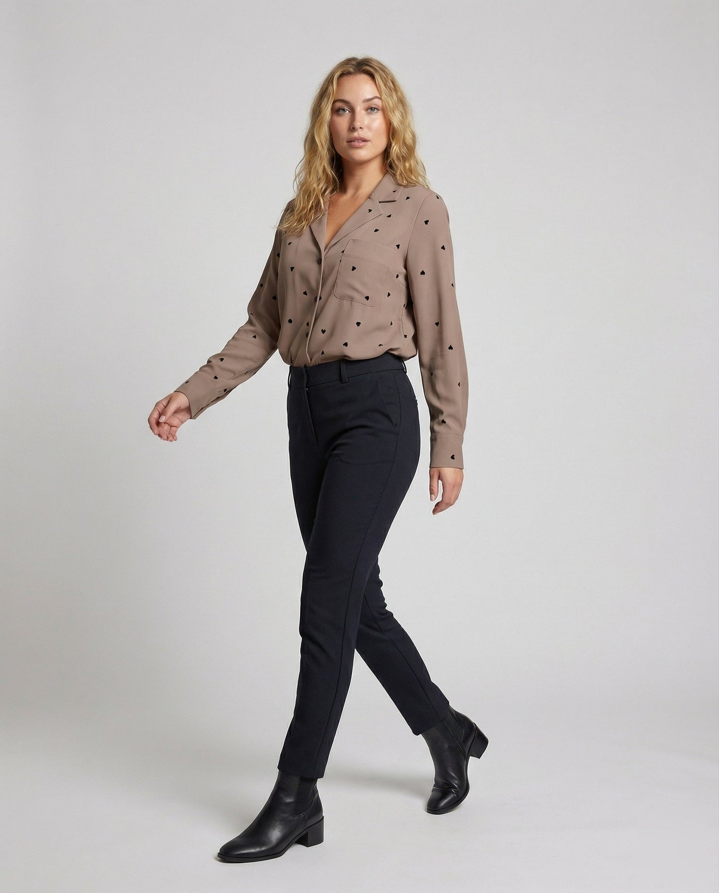 Damen Hemdbluse Leichtes Viskose Crêpe Weiß - Eveloria