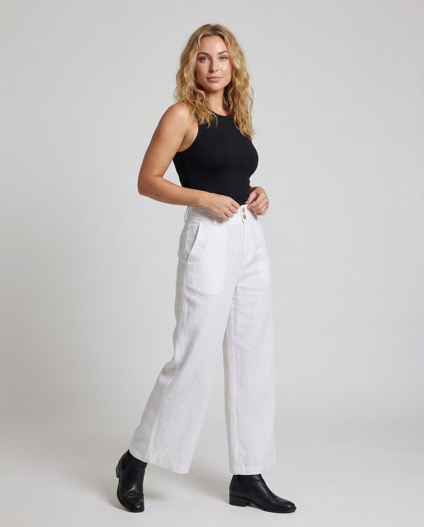 Damen Hemdbluse Kentkragen Weiß - Eveloria
