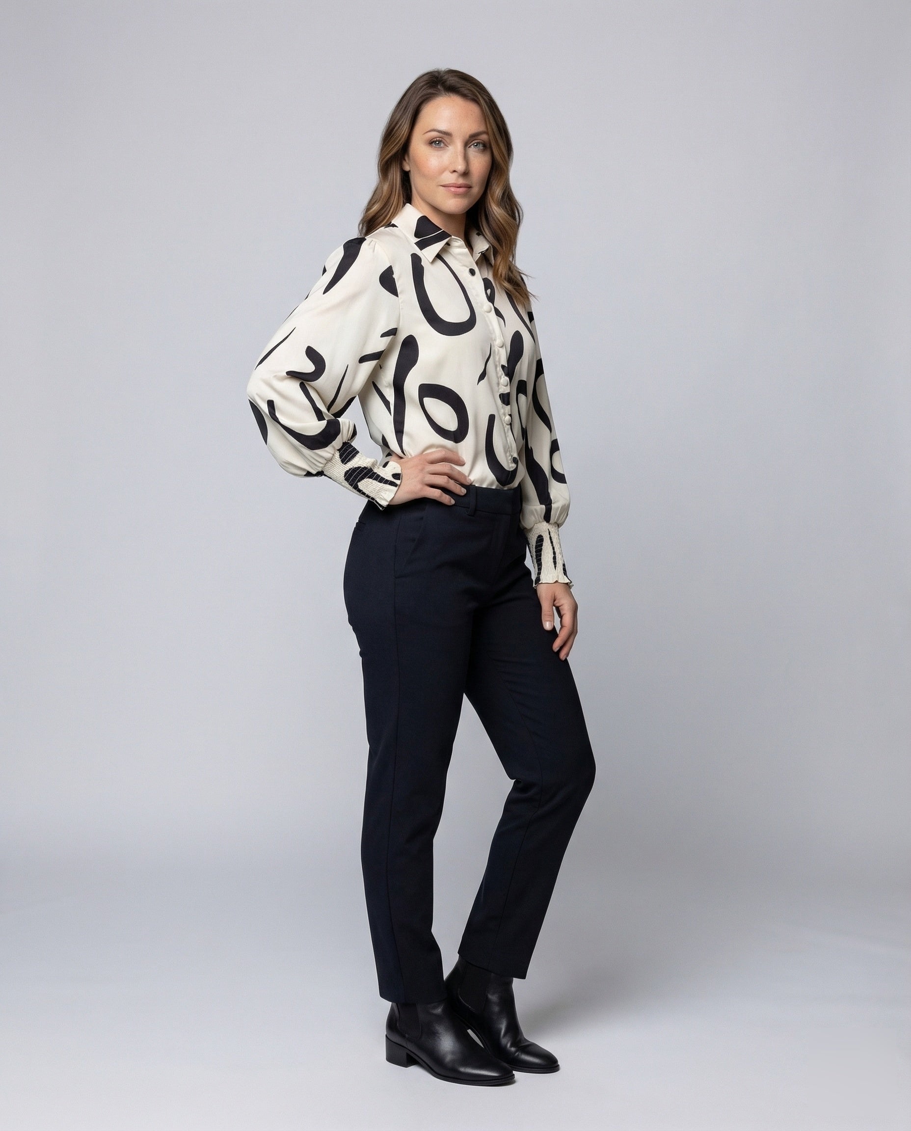 Damen T-Shirt-Set Baumwollmix Tailliert - Eveloria