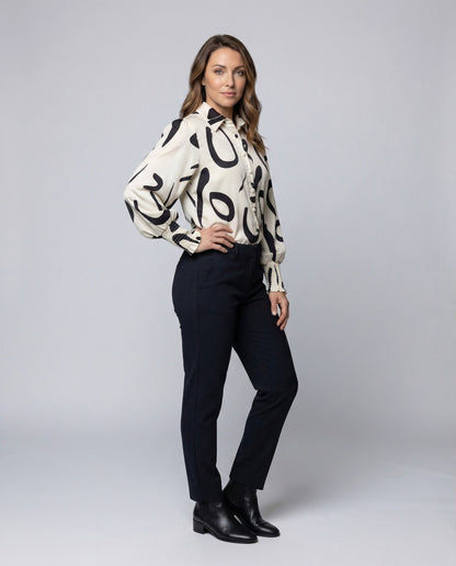 Damen T-Shirt-Set Baumwollmix Tailliert - Eveloria