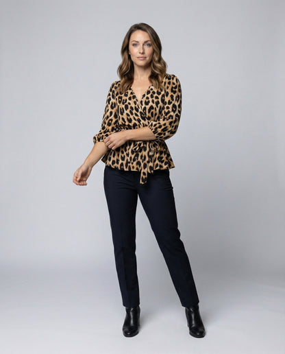 Damen Hemdbluse Langärmlig Manuskriptprint - Eveloria
