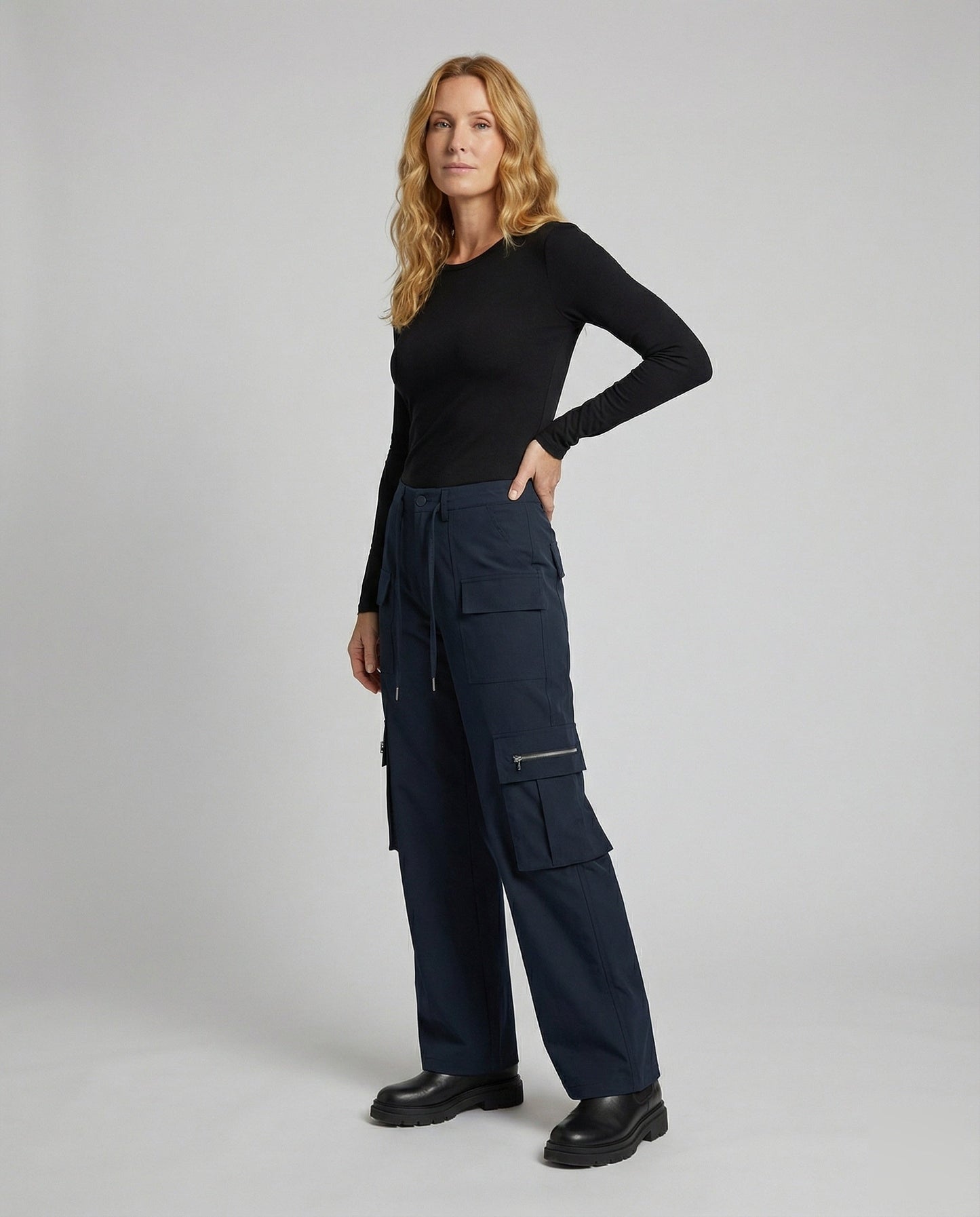 Damen Weite Cargo-Hose Mehrfachtaschen Bequem - Eveloria