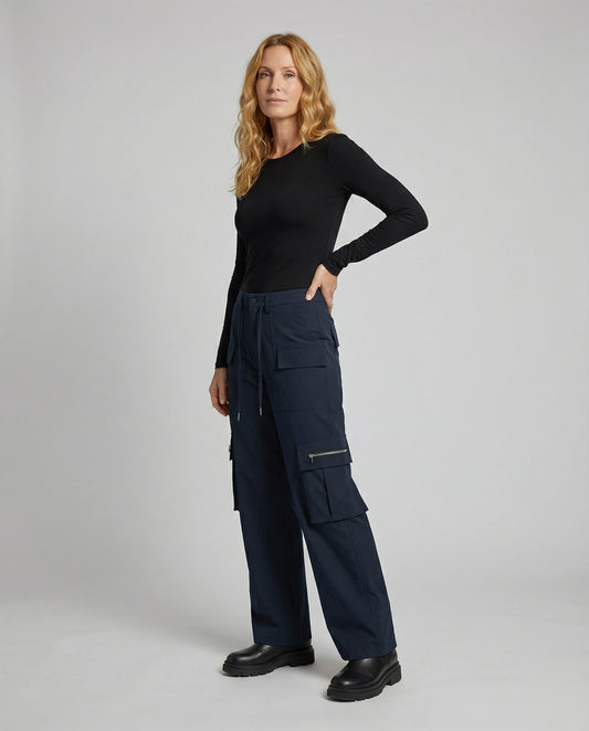 Damen Weite Cargo-Hose Mehrfachtaschen Bequem - Eveloria