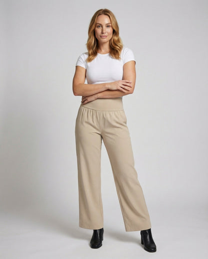 Damen Weite Jerseyhose Umschlagbund - Eveloria