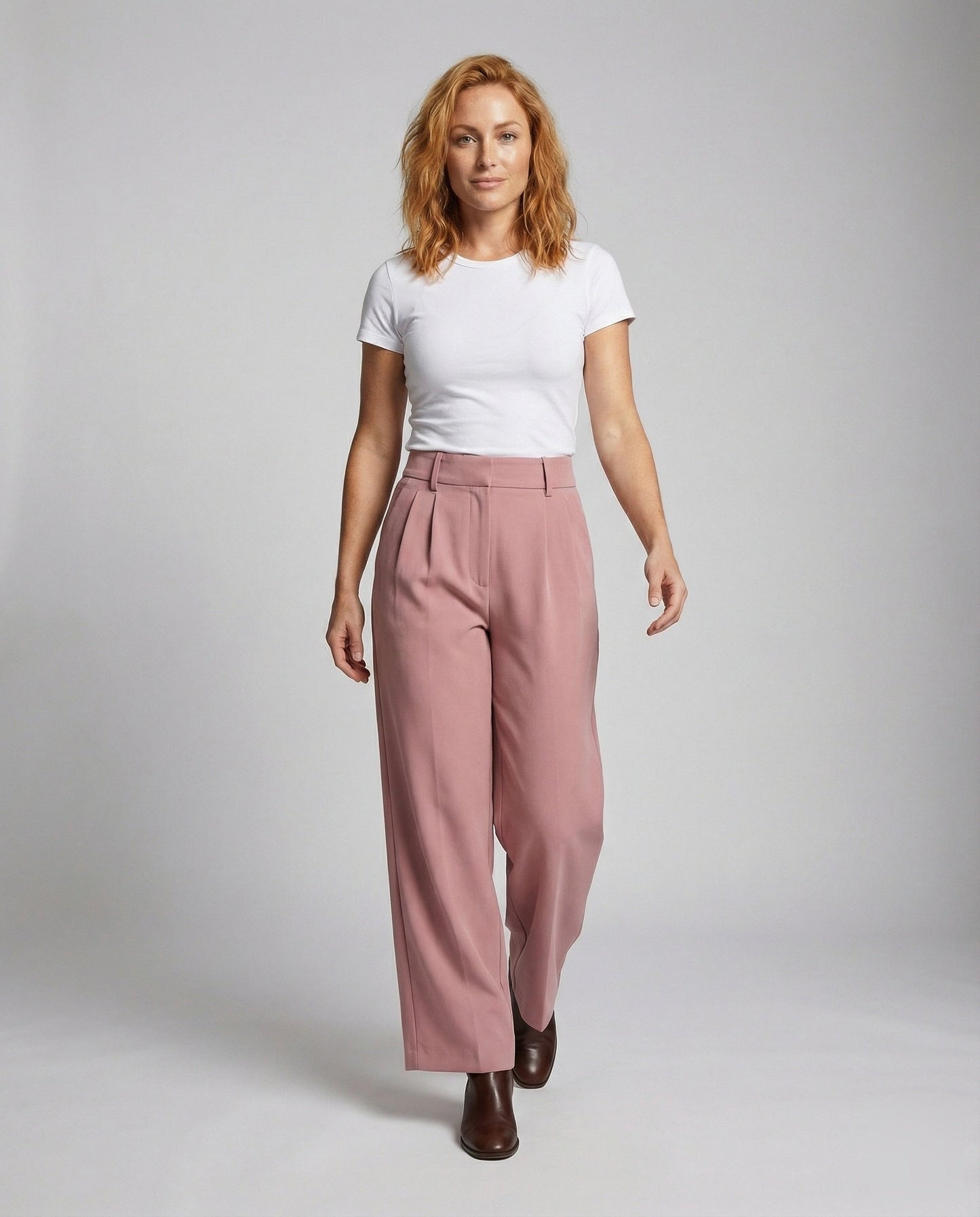 Damen Marlene-Hose Weit mit Bundfalten - Eveloria