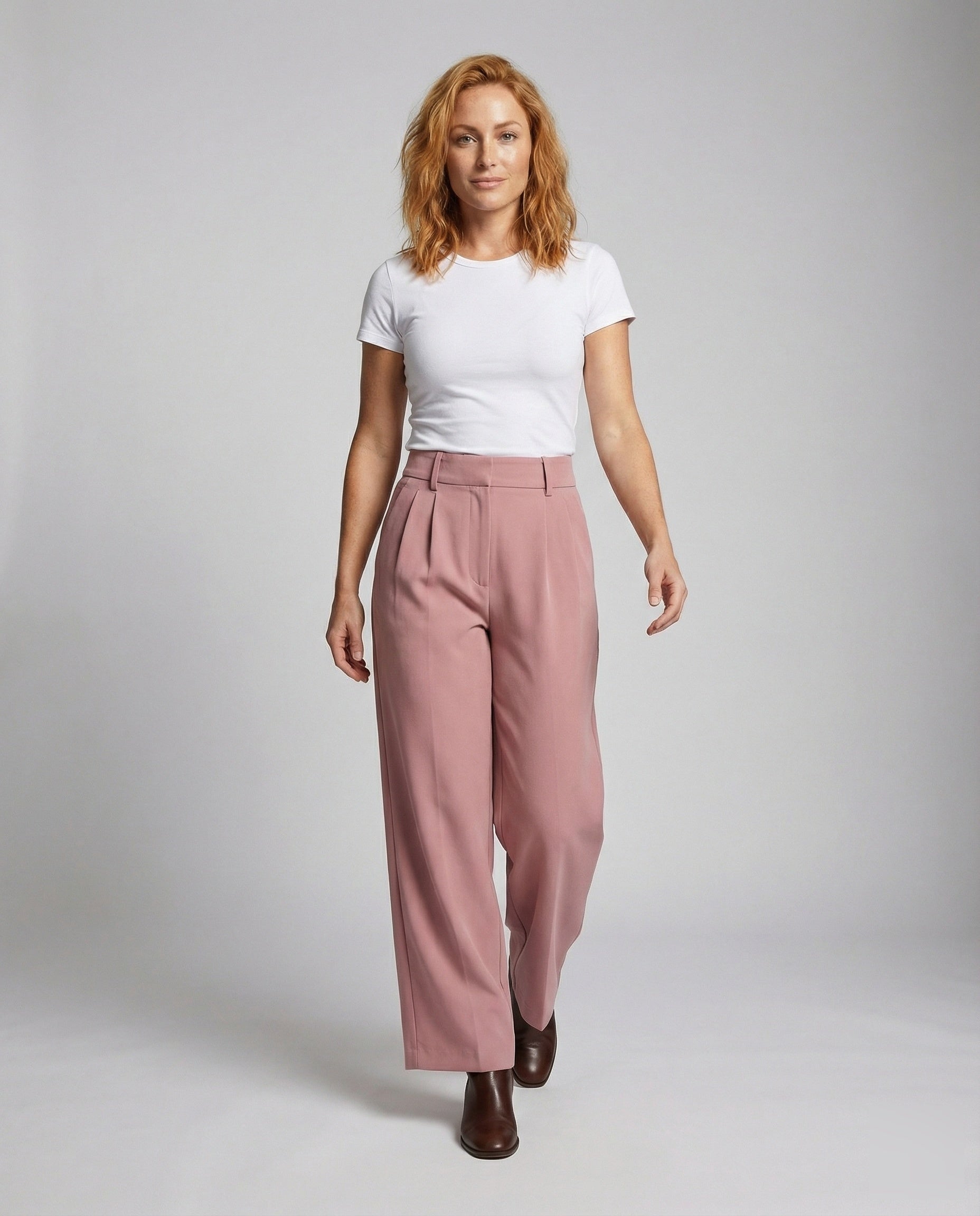Damen Marlene-Hose Weit mit Bundfalten - Eveloria
