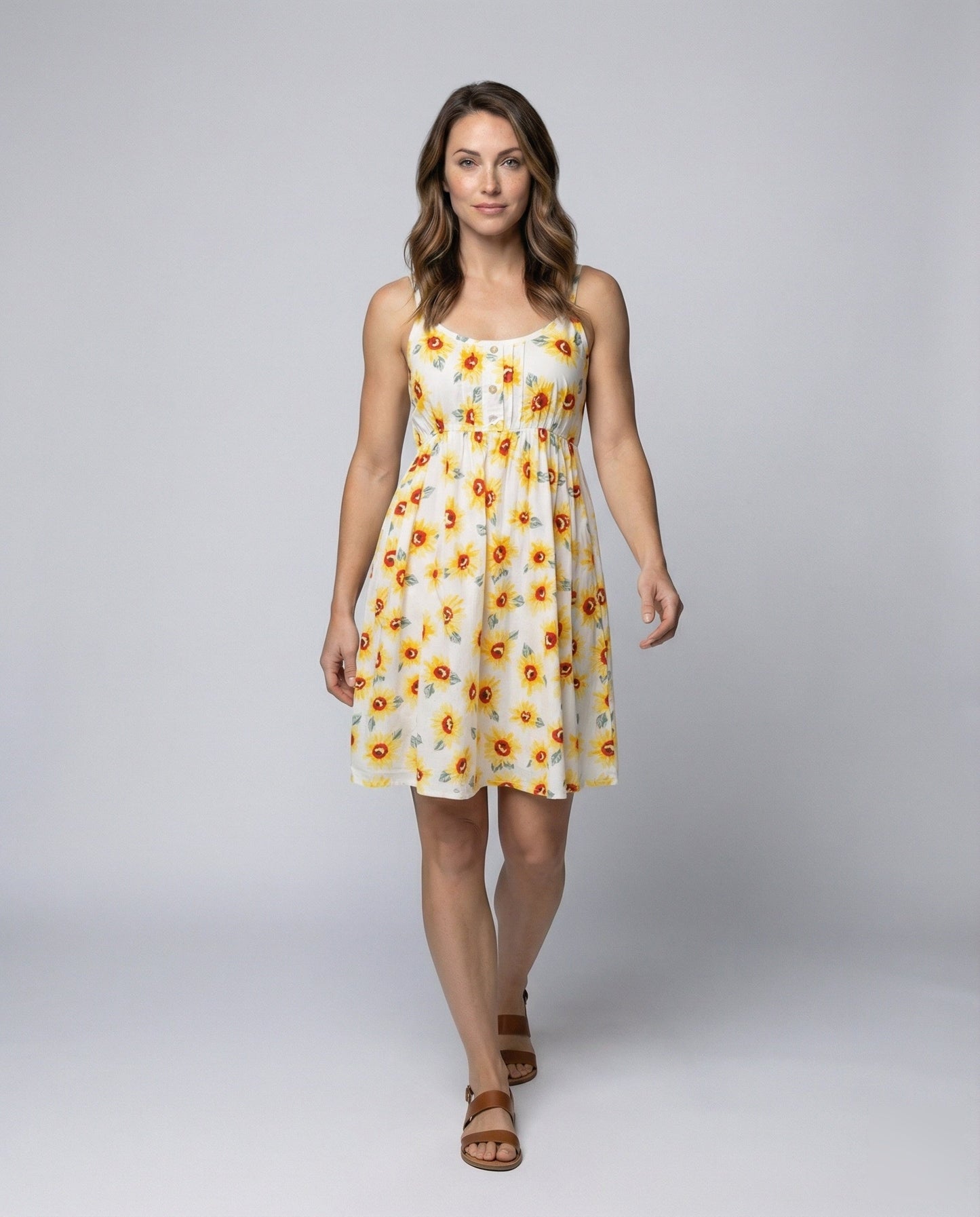 Damen Minikleid Blumenmuster Floral