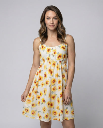 Damen Minikleid Blumenmuster Floral