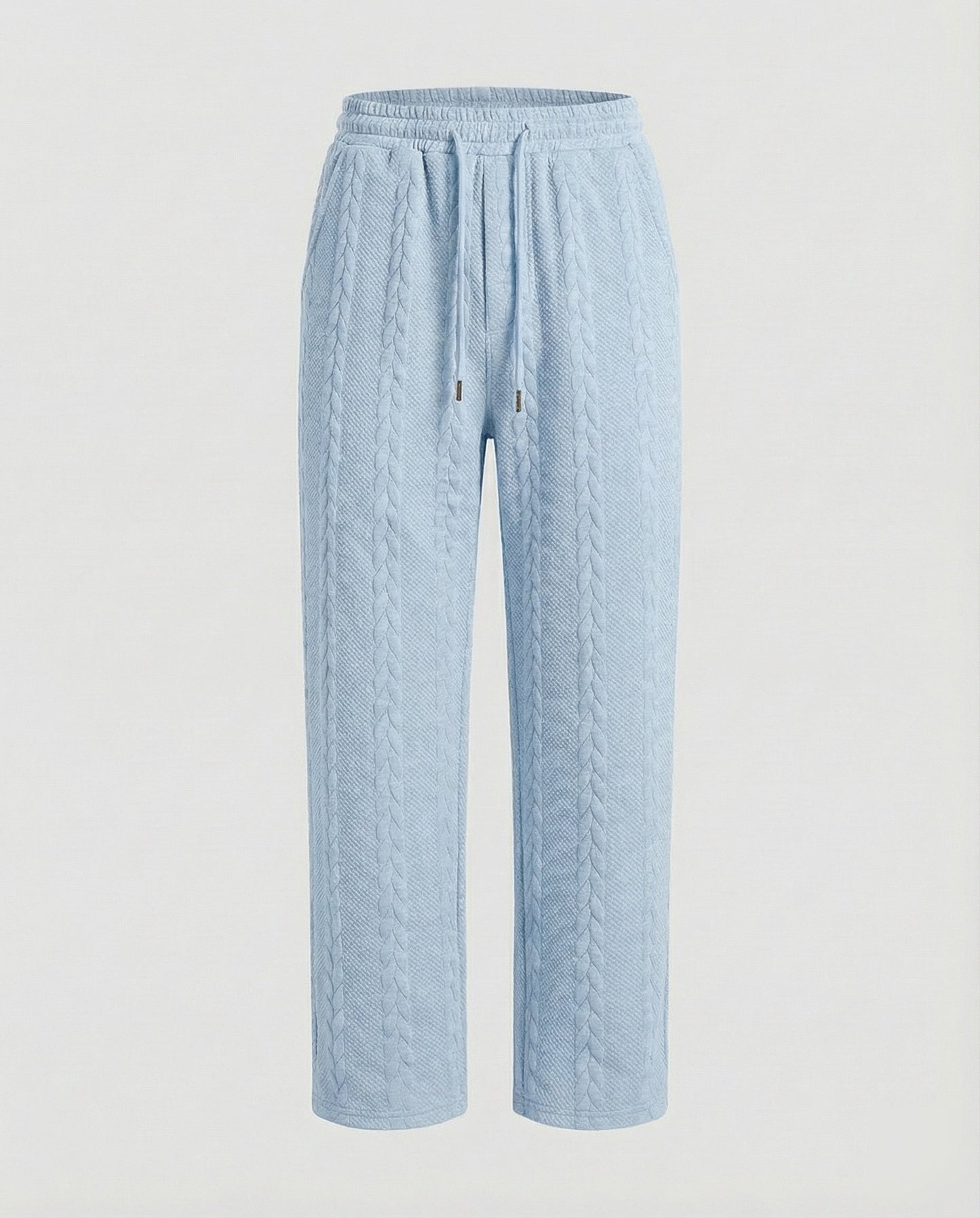 Damen Zopfstrick Loungehose mit Tunnelzug