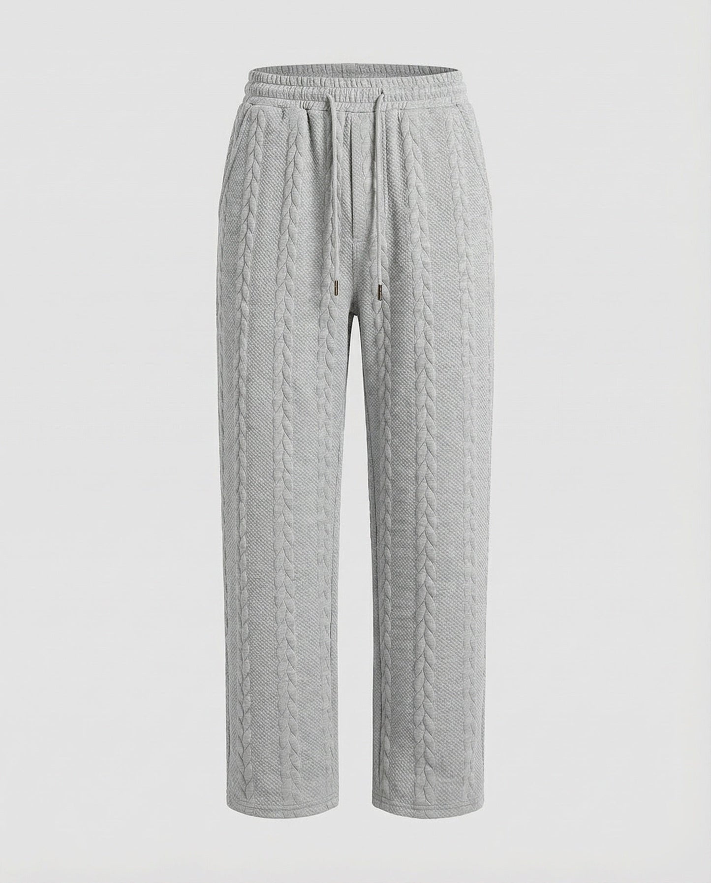 Damen Zopfstrick Loungehose mit Tunnelzug
