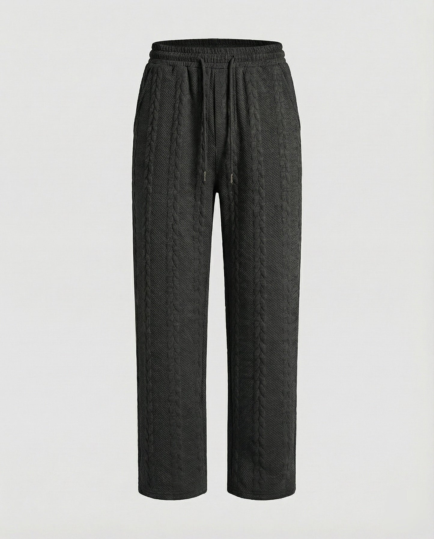 Damen Zopfstrick Loungehose mit Tunnelzug