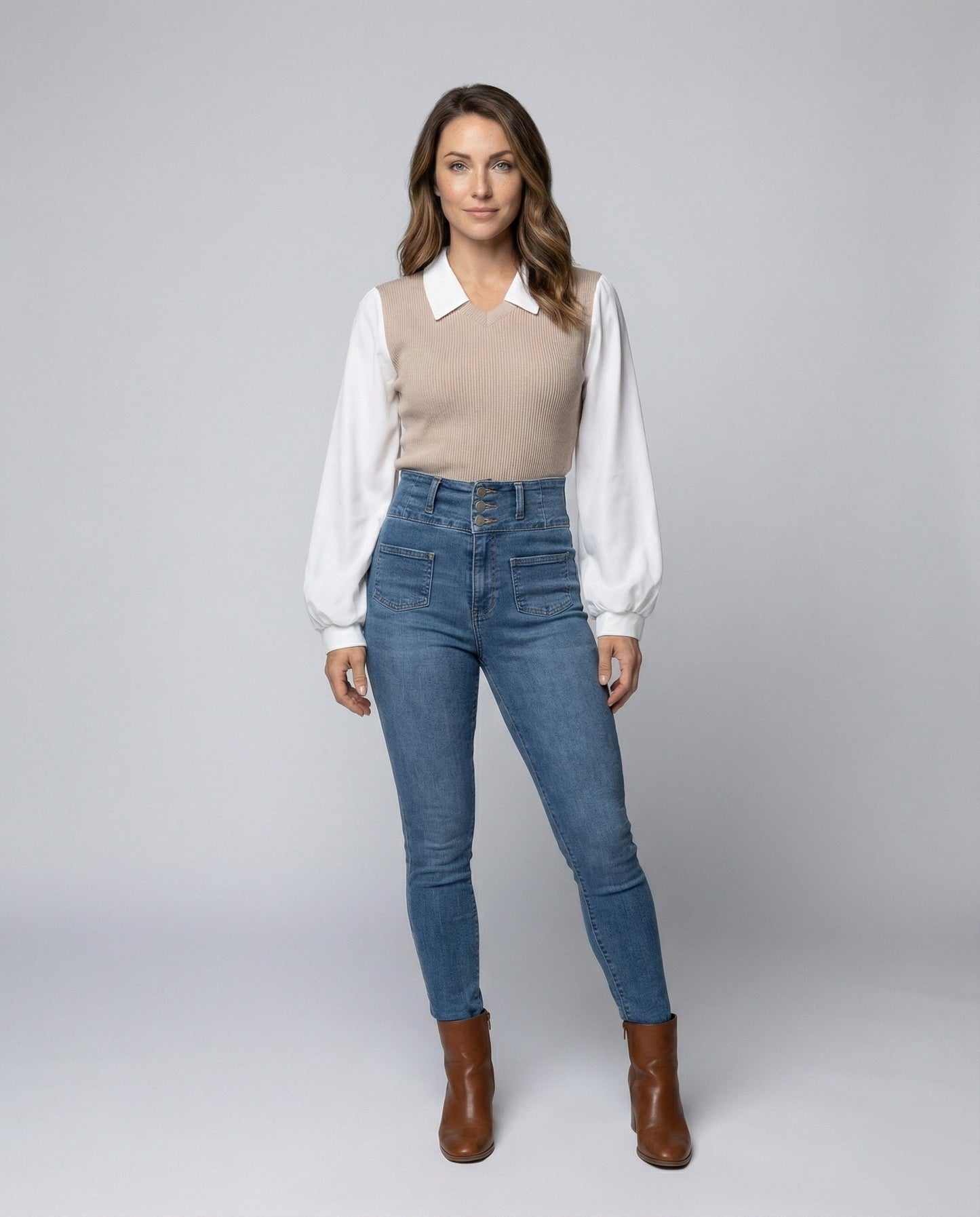 Damen Lagenlook Set 2-teilig Pullover UnterziehPulli - Eveloria