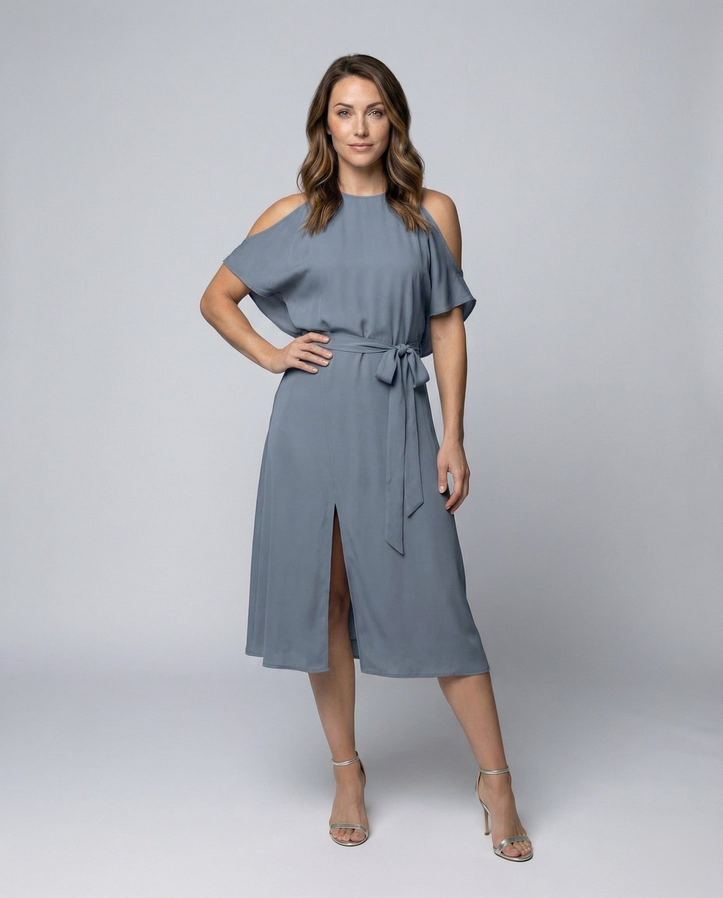 Damen Midikleid 2-teilig mit Cape - Eveloria