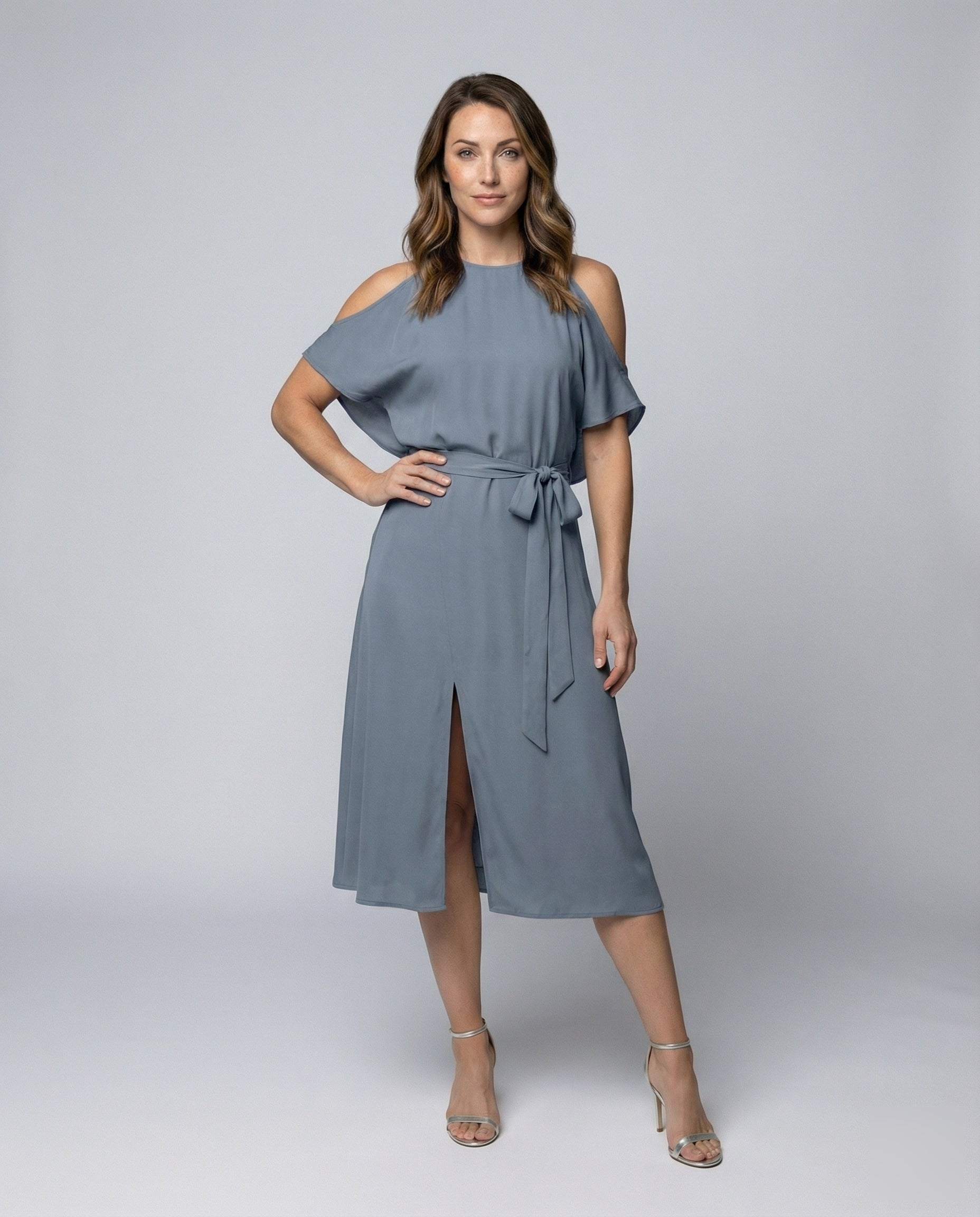 Damen Midikleid 2-teilig mit Cape - Eveloria
