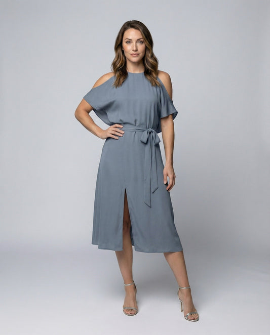 Damen Midikleid 2-teilig mit Cape - Eveloria