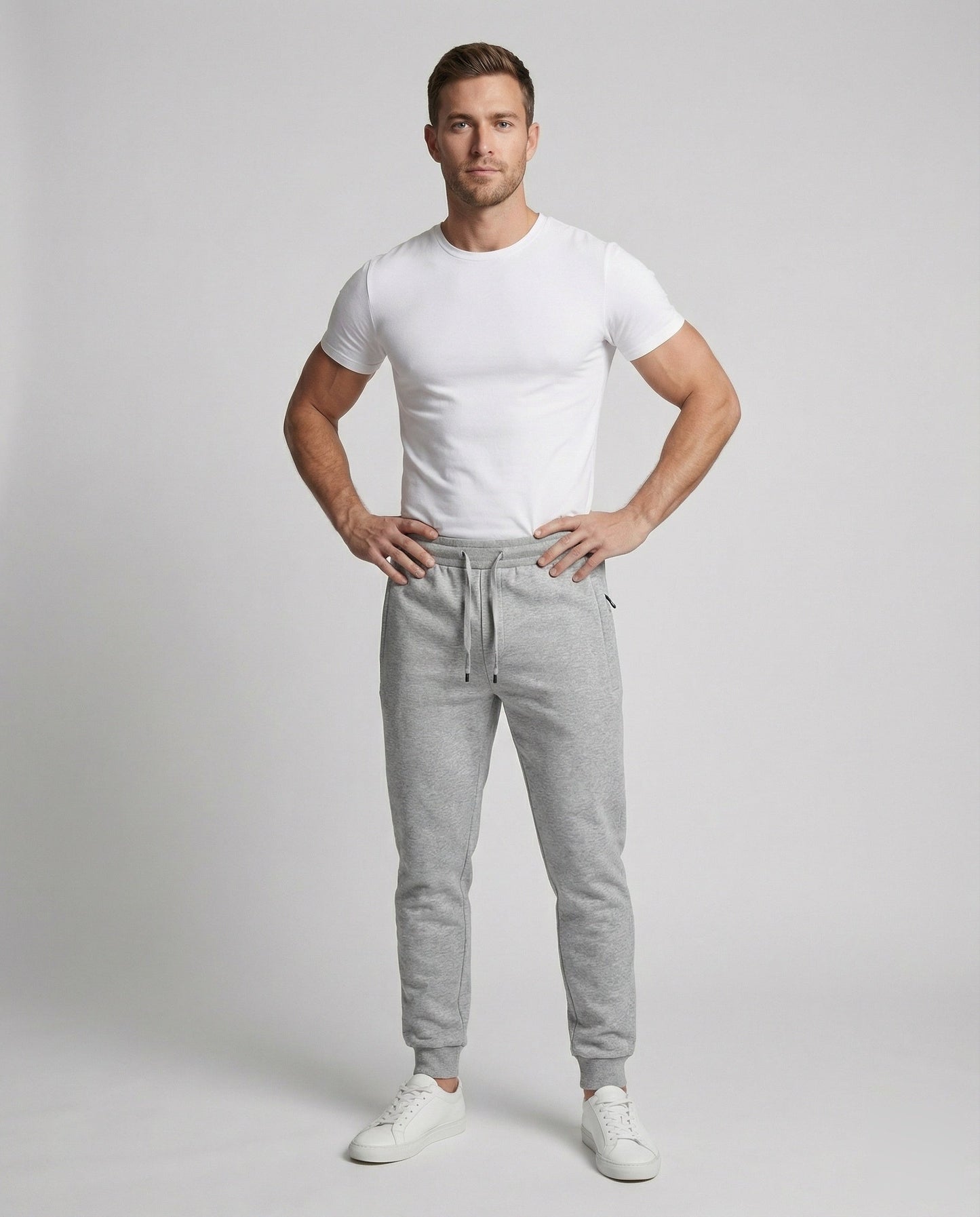 Herren Sweathose Reißverschluss Urban Schwarz - Eveloria