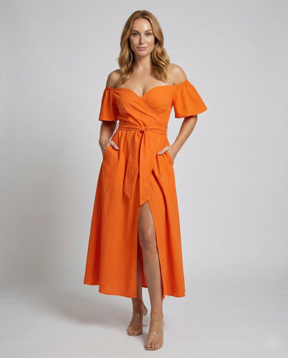 Damen Asymmetrisches Midikleid Stufenrock - Eveloria
