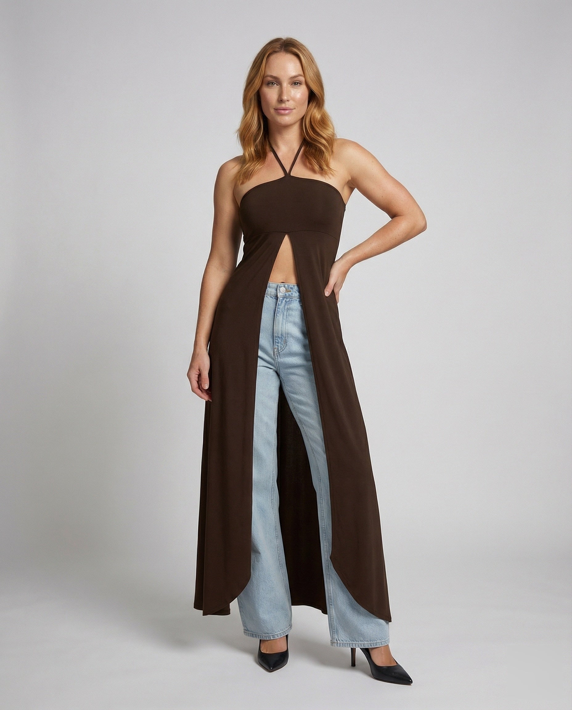 Damen Neckholder Maxi- Bauchfrei - Eveloria