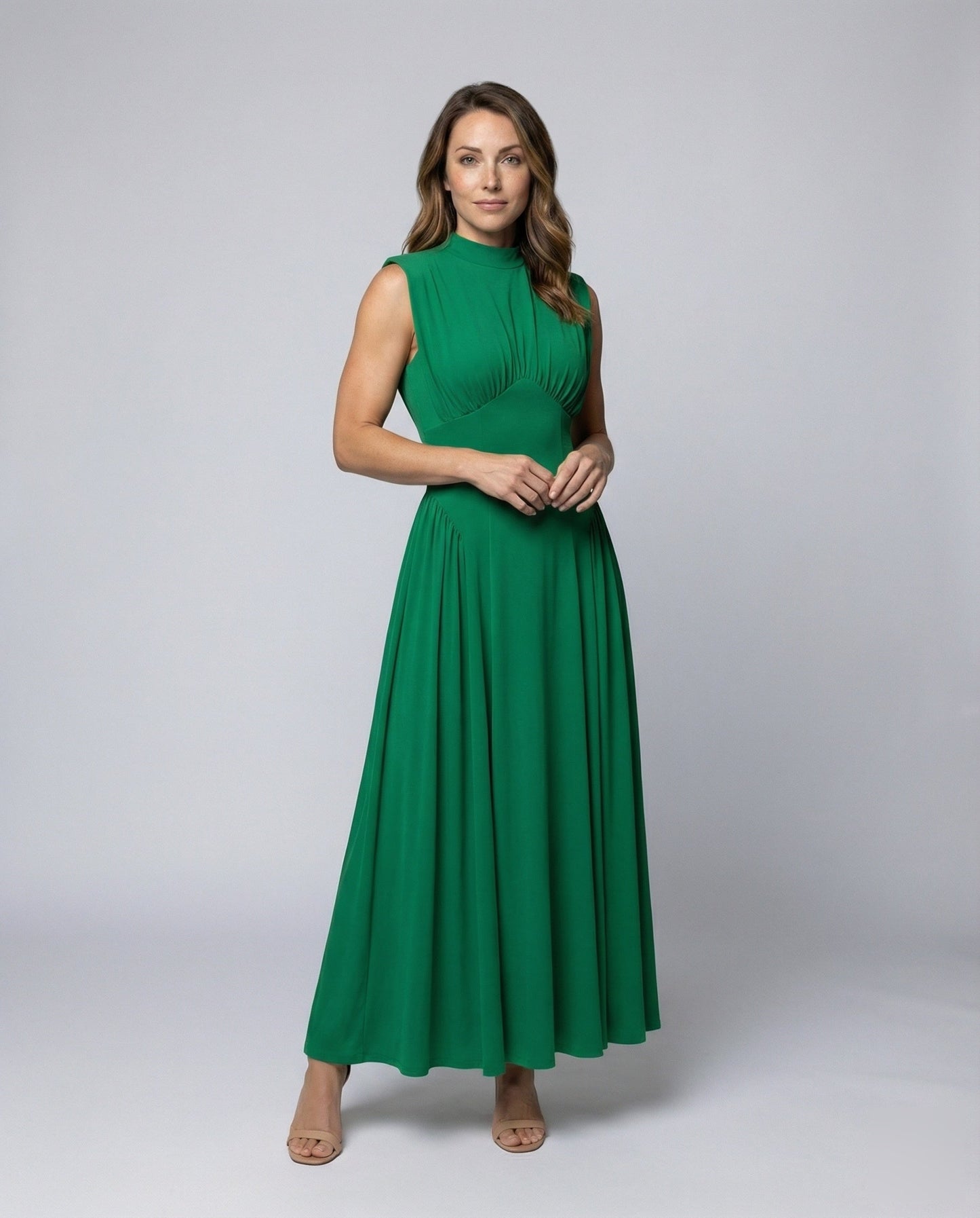 Damen Bodenlanges Ärmelloses Abendkleid - Eveloria