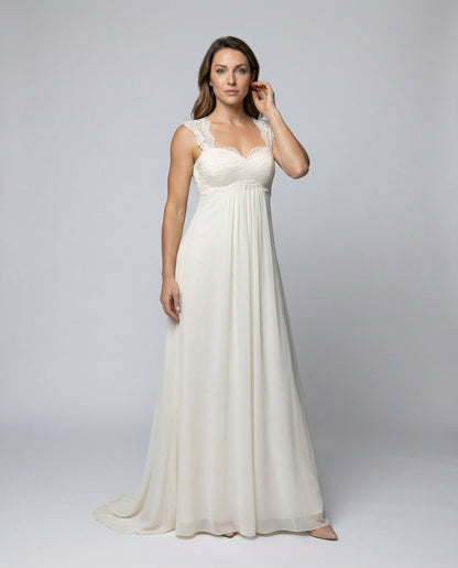 Damen Abendkleid Chiffon Empire-Taille - Eveloria